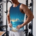 thumbnail image 5 of Pofeuu Night Sky Beach Scene Print Men's Workout Tank Tops Sleeveless Muscle Gym Shirt Quick Dry-4X-Large, 5 of 7