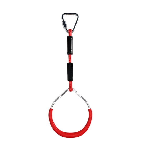 Raindrops 2Pcs Gymnastic Rings for Children Red Color Climbing Fitness Ring Outdoor Activities