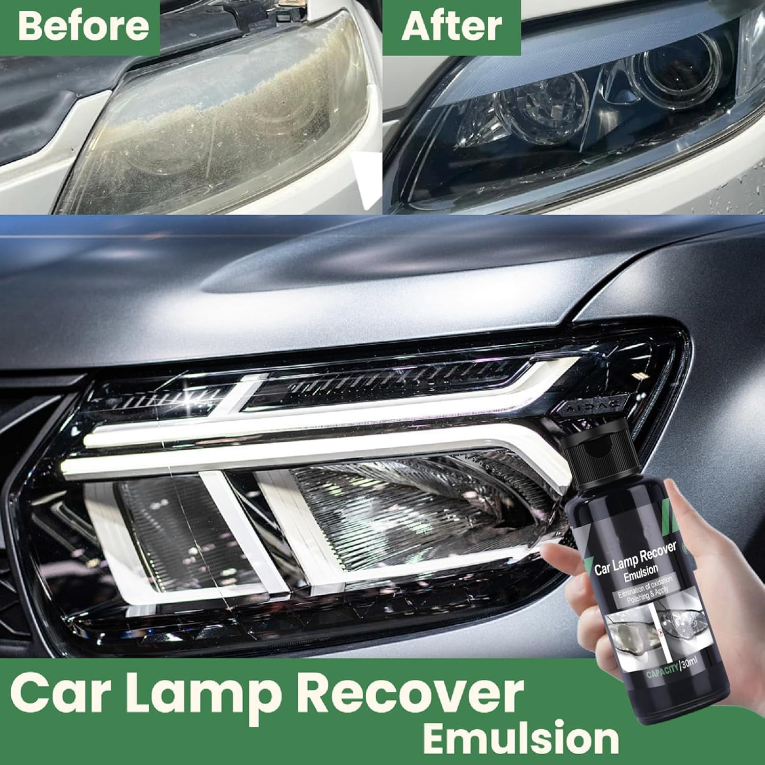BeamRevive Car Lamp Recover Emulsion , BeamRevive Elimination of Oxidation Polishing & Apply, Beam Revive Turn Cloudy Headlights Into Crystal Clear Vision