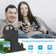 thumbnail image 4 of Charging Stand with Cooling Fan for Xbox Series X Console and Controller,Vertical Dual Charger Station Dock Accessories with 2 x 1400mAh Rechargeable Battery and Cover,Headset Stand and 10 Game Slots, 4 of 7