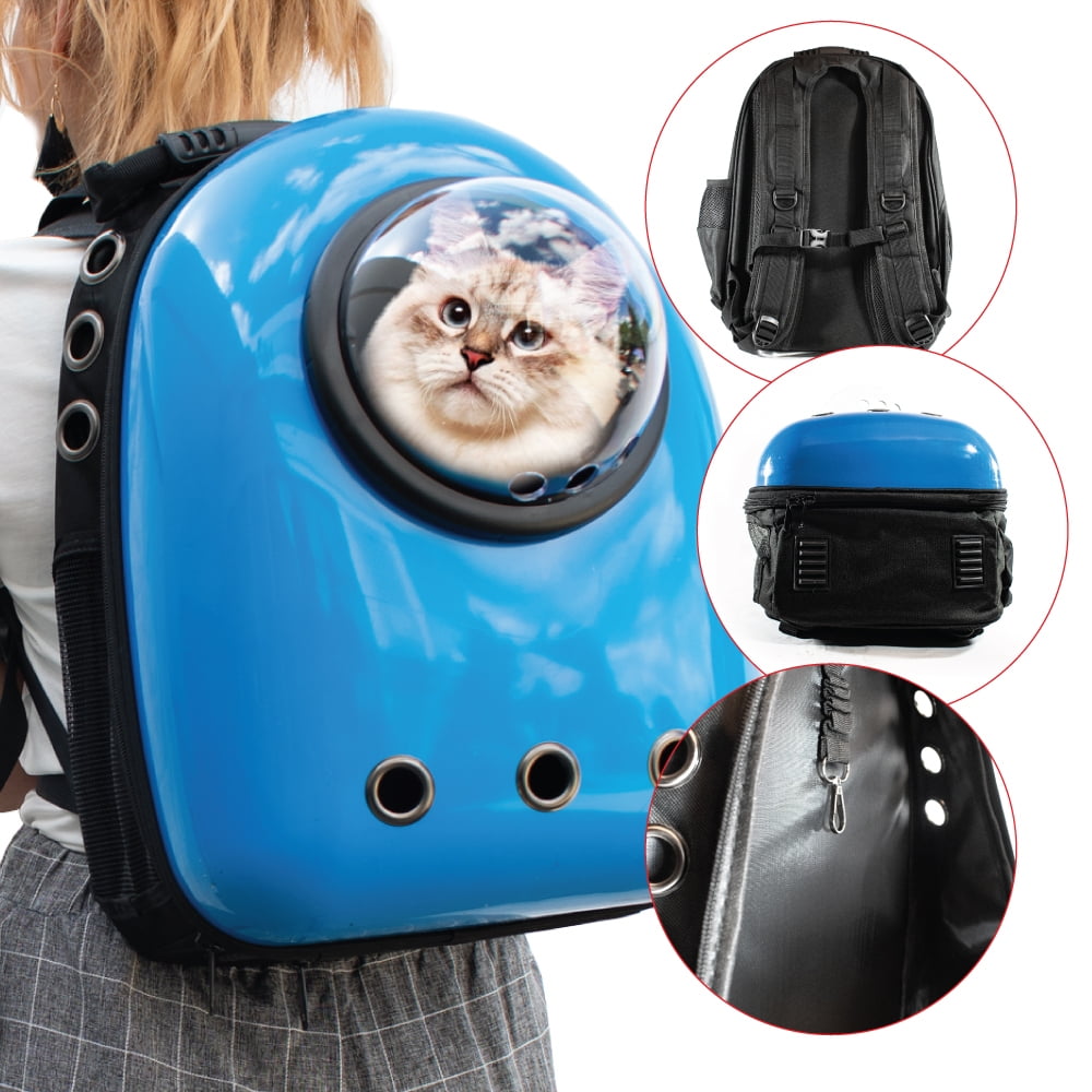 ALEKO ALEKO Astronaut Bubble Window Hard Shell Pet Backpack Blue