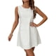 thumbnail image 1 of Vestido de Lino con Bolsillos Mujeres Casual Suelto Cuello Redondo Manga Larga Cambio, Multi-Color Vestido de Verano Transpirable, 1 of 7