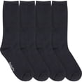 thumbnail image 2 of BambooMN Men's Rayon from Bamboo Casual Dress Crew Socks - Charcoal - 4 Pairs, 2 of 7