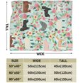 thumbnail image 3 of 3D Flannel Fleece Throw Blanket, Farm Animal Sanctuary Pig Chicken Cows Horses Sheep Floral Throw for All Seasons, Easy Care Air Conditioning Blanket 60\\, 3 of 6