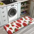 thumbnail image 3 of Red Strawberry Plants Fruit White Pattern Kitchen Rug Mat,Kitchen Runner Rugs Non Skid Washable,Decorative Kitchen Floor Mats for Kitchen,Sink,Laundry,17"x47.2", 3 of 7