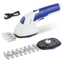 Hedge Trimmer Cordless, 2-in-1 Electric Hedge Shears, 7.4V Grass Shears Battery Hedge Trimmer with 2.0Ah Battery & Charger for Patio Shrub Garden Lawn and Pruning