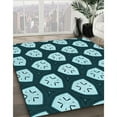 thumbnail image 2 of Ahgly Company Indoor Square Patterned Deep-Sea Blue Area Rugs, 3' Square, 2 of 6