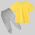 thumbnail image 6 of Yeaiivve Girls Summer Active Outfit Set - 2Pcs Toddle Kids Soft Short Sleeve Tee & Jogger Pants Breathable Lightweight for Outdoor Activities，Vacation, 6 of 7