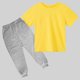 thumbnail image 5 of Conjunto de Pantalones de Dos Piezas con Pierna Flare Y Cintura Alta para Niñas, Vestido de Verano de Manga Corta en Ropa de Niños de Color Sólido, 5 of 6