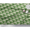 thumbnail image 2 of Soimoi Green Cotton Duck Fabric Artistic Floral Print Fabric by the Yard 42 Inch Wide, 2 of 3