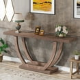 thumbnail image 3 of Tribesigns 63 inch Console Table, 2-Tier Farmhouse Entryway Sofa Tables for Living Room Hallway Foyer Corridor, Retro Brown, 3 of 6
