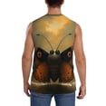 thumbnail image 4 of Goofa Majestic Butterfly Sunset Printed Men's Sleeveless T-Shirt - Athletic Gym Workout Tank Top for Men - Moisture-Wicking, UPF 30+ Quick-Dry Muscle Tee-X-Large, 4 of 8