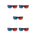 thumbnail image 2 of Bearachild 3D Glasses Simple Children Adults Television Eyewear Eyeglass Eyeglasses Fitting Anaglyph Definition Movie Accessories High Type1 NO1, 2 of 6