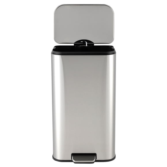 Garvee Bote de Basura 30L de Acero Inoxidable con Pedal y Tapa de Cierre Suave – Incluye Cubo Interior, para Cocina y Oficina