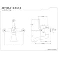 thumbnail image 2 of Kingston Brass ABT100-3 Vintage Tub Faucet Body, Antique Brass, 2 of 4