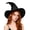 Black, variant on Elegant Crushed Faux Suede Witch Hat for Adults - Wide-Brim Halloween & Cosplay Costume Accessory (Multiple Colors Available) Adjustable Wire Brim