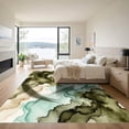 thumbnail image 3 of ODIKA 8'x10' Machine Washable Non-Slip Area Rug, Abstract Dark Green High Traffic Rug, Green, 1284493, 3 of 7