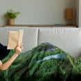 thumbnail image 3 of Landscape Soft Flannel Fleece Throw Blanket, Indonesia Madakaripura Waterfall Aerial Photo Nature Jungle Landscape, Cozy Plush for Indoor and Outdoor Use, 50" x 70", Green Pale Sky Blue, by Ambesonne, 3 of 5