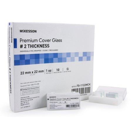 McKesson Brand McKesson Cover Glass - 70-1122MCKBX - #2 Thickness, 10 Pack / Box