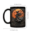 thumbnail image 3 of Halloween Mug,Halloween Desk Decor,Halloween Witch Ceramic Mug, Reusable Festive Coffee Tea Cup for Home Office Desk Decor Holiday Gifting(B 12oz), 3 of 7