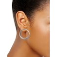 thumbnail image 2 of Lucky Brand Hoop Stud Earrings (Silver), 2 of 2