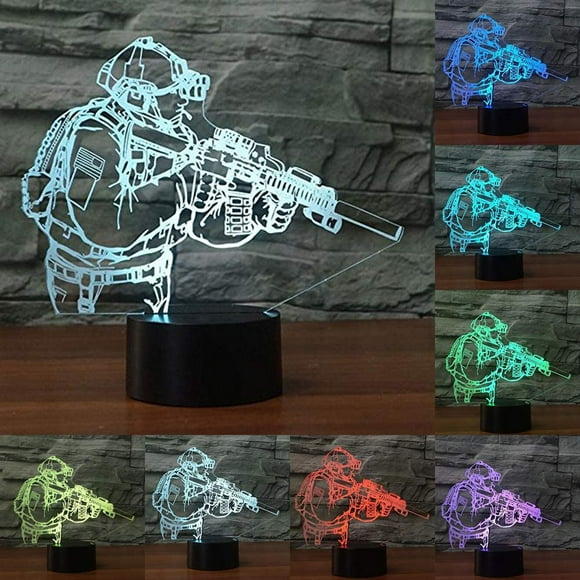 3D Illusion Jesus Cross Night Light Lamp, 7 Colors Gradual Chanding Touch Switch USB Table Desk Lamp Creative Gift or Home Decorations