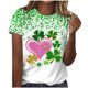 thumbnail image 1 of Camisetas Casuales de Manga Corta con Cuello de Tripulación Impresa de San Valentín Tee Gráfica Ligera Top 95% Poliéster 5% Elastano para el Uso Diario, Camiseta de Moda Cómoda, 1 of 8