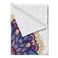 thumbnail image 2 of Mandala Soft Flannel Fleece Throw Blanket, Flower Shaped Universe Chart with Color Contours Occult Esoteric Folk Image, Cozy Plush for Indoor and Outdoor Use, 60" x 80", Purple Yellow, by Ambesonne, 2 of 5
