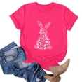 thumbnail image 2 of Tauxra Hauts d'Été à Manches Courtes pour Femmes, T-Shirts à Col Rond pour Femmes, Blouse T-Shirt Décontractée à Imprimé de Pâques, 2 of 6