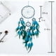 thumbnail image 3 of Colgante de plumas de atrapasueños, colgante de carillón de viento de cinco anillos, decoración del hogar, colgante creativo (azul), 3 of 5