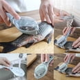 thumbnail image 2 of Wweixi Plastic Fish Skin Scale Cleaning Scraper Manually Manually Fish Seafood Fish Seafood Brush Remover blue, 2 of 6