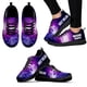 thumbnail image 1 of Zapatos casuales con estampado de palmeras y grafiti de marca de moda con diseño de lenguaje de señas y concienciación sobre el autismo en degradado colorido, 1 of 6