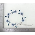 thumbnail image 4 of Faship Gorgeous Navy Blue Rhinestone Crystal Floral Bracelet, 4 of 4