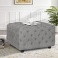 thumbnail image 5 of Homebeez Large Square Upholstered Tufted Ottoman Coffee Table,Large Footrest Ottoman, 5 of 7