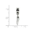 thumbnail image 2 of Fancy Bead White Sterling Silver Themed 27.27 mm 4.55 Reflections Italian Horn Dangle Bead, 2 of 2