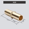 thumbnail image 4 of U.S. Solid 5/8 in Barb x 5/8 in Barb Brass Hose Barbed Fitting with 6 Clamps Pack of 3, 4 of 9