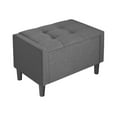 thumbnail image 3 of HMD Braylen Rembourré 29" Flip Top Banc de Rangement, Gris, 3 of 5