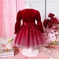 thumbnail image 5 of LNMQLPDBS Tulle Gown Girls Dresses Size 10-12 Red Dress for Girls Baby Christmas Clothes 4t Winter Clothes Girl Kids Christmas Size 6 Girls Clothes, Red 12-18 Months, 5 of 6