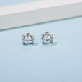 thumbnail image 3 of Moissanite Stud Earrings for Women Men 0.5cttw D Color VVS1 Clarity 925 Sterling Silver Moissanite Earring Studs Round Cut Small Diamond Earrings Moissanite Diamond Earrings Studs, 3 of 5