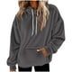 thumbnail image 2 of HongQid Womens Fuzzy Hoodies Pullover Sport Hoodie Cozy Oversized Pockets Hooded Sweatshirt Athletic Fleece Hoodies, 2 of 5
