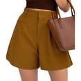 thumbnail image 5 of BLVB Womens Dress Shorts for Women High Waisted Trouser Summer Business Dressy Casual Pleated Wide Leg Work Shorts, 5 of 6