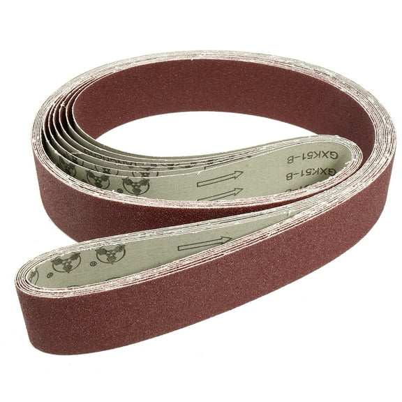 Uxcell 2" x 72" 80 Grit Lapped Joint Aluminum Oxide Sanding Belts 6 Pack