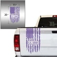 thumbnail image 2 of U.S. Army USAF USMC US Navy Decal Distressed American USA US Flag Truck Tailgate Vinyl Decal Compatible with most Pickup Trucks Military Enlisted Man Sticker (11" x 20", Lavender), 2 of 8