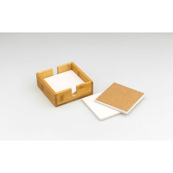 7155-Ceramic Coaster Set with holder
