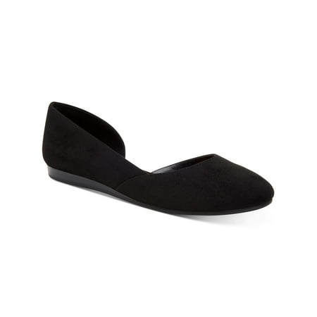

STYLE & COMPANY Womens Black D Orsay Cushioned Comfort Debny Round Toe Wedge Slip On Flats 10 M