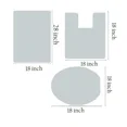 thumbnail image 5 of GHL Chenille 3 Piece Bath Rug Set with Contour Mat & Toilet Lid Cover, Rubber Backing, 5 of 5