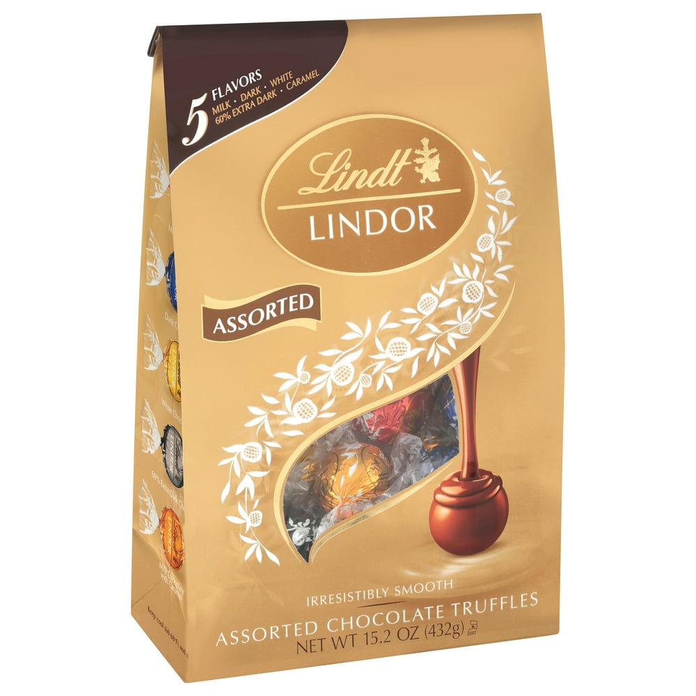 Lindt Lindor Assorted Chocolate Candy Truffles, 15.2 oz. Bag Walmart