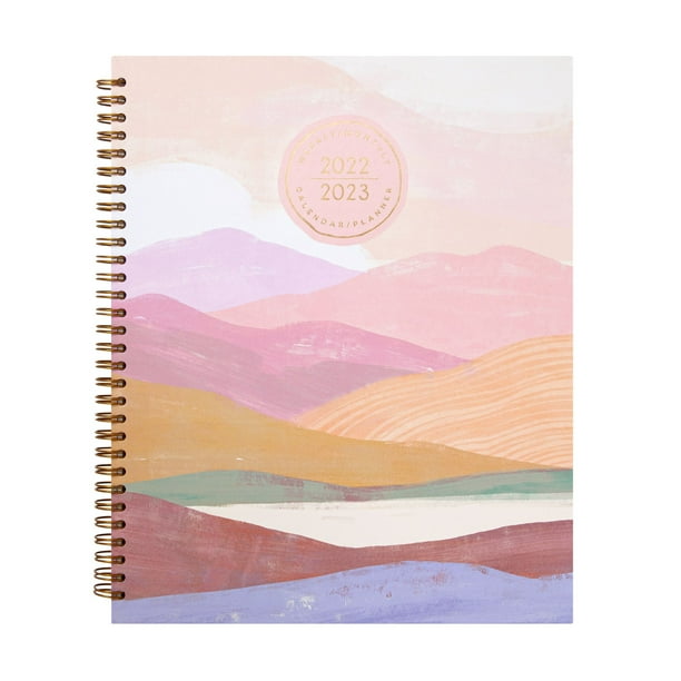 20222023 Mintgreen Daily, Weekly, Monthly Spiral Planner, 9" x 11