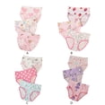 thumbnail image 5 of GYRATEDREAM Toddler Baby Girls Cotton Underwear Kids Cartoon Print Breathable Panties Children Soft Comfort Briefs Cool Undies (Pack Of 3) for 3-12 Years, 5 of 5