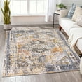 thumbnail image 5 of L'Baiet Marie Neutral Area Rug | Blue | 2' x 6' | Aesthetic Rugs Carpet for Living Room, Bedroom, Office, Dining Table, Hallway, Farmhouse | Abstract Bohemian Boho Accent Soft Floor Home Decor, 5 of 8